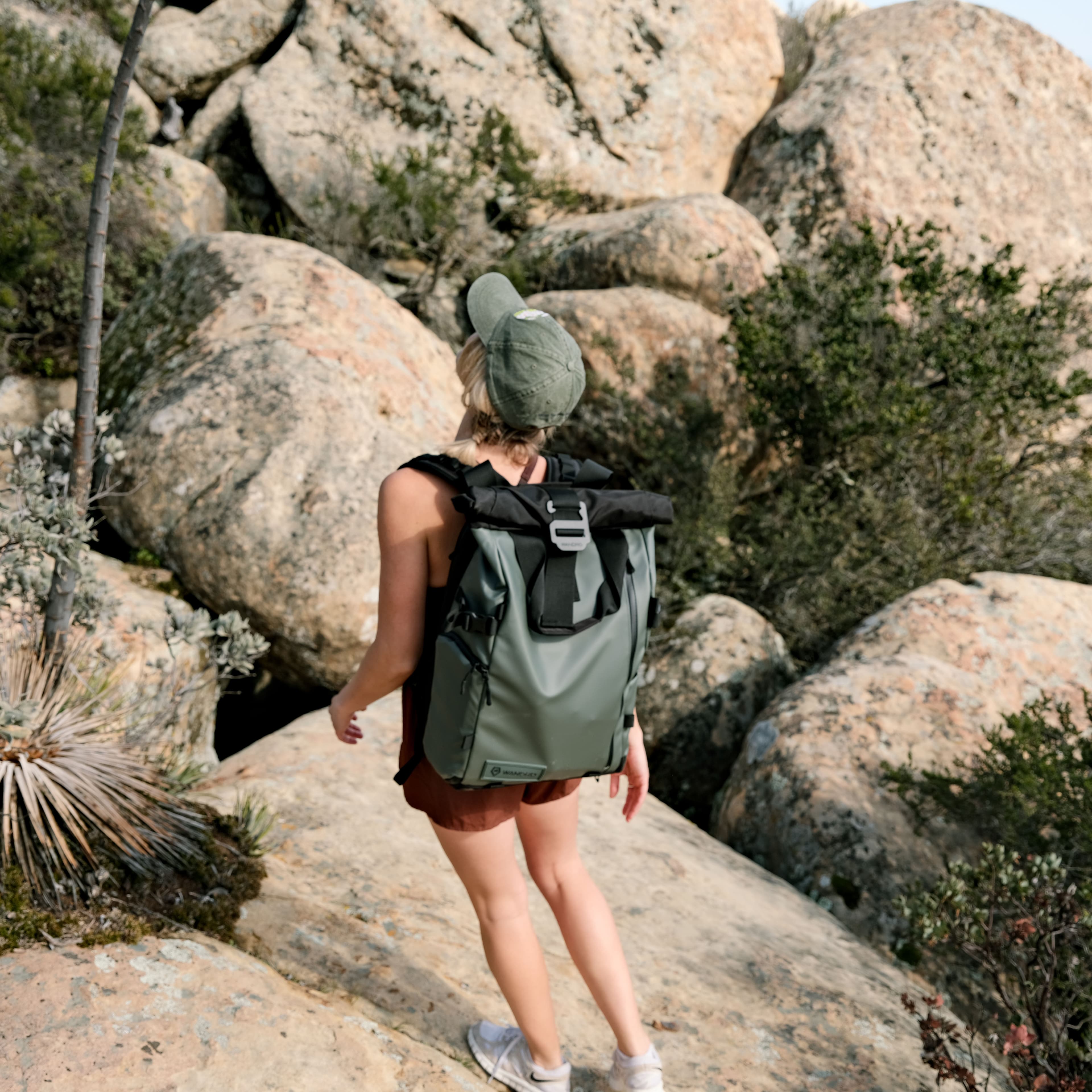 The WANDRD PRVKE 31L bag in the hills of California.